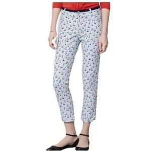 Anthropologie Cartonnier Charlie Blue Rounded Cherry Ankle Pants - Lt. Blue - 8
